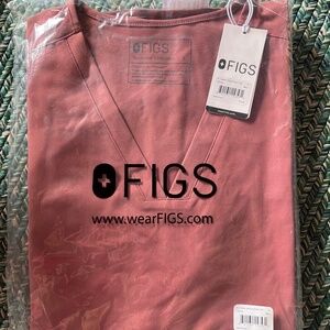 Figs Mauve Large Scrub Top
